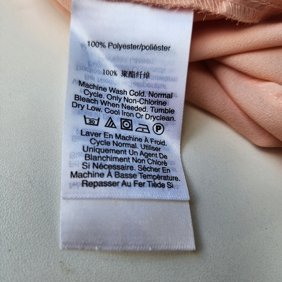 Cream 3/4 Sleeve Asymmetrical Tie Front Tunic - Picture 8 of 12